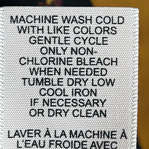 Women's Size XL Button-Down Shirt Black with Purple Print - Picture 6 of 7